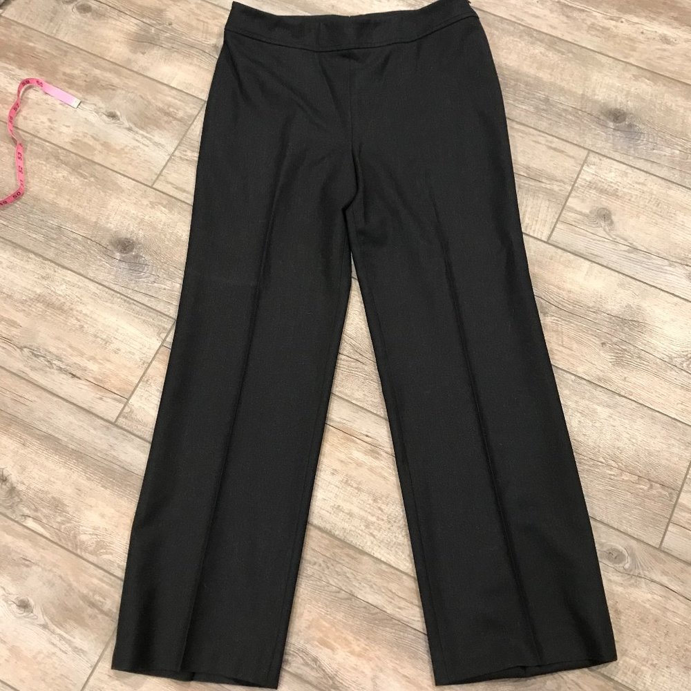 Akris Punto Charcoal Grey 100% Wool Pants Sz 10